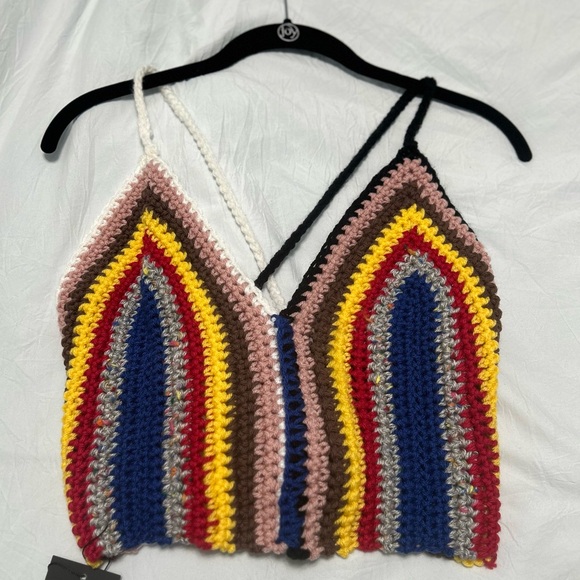 Handmade Crochet bralette style boho top - Picture 1 of 2